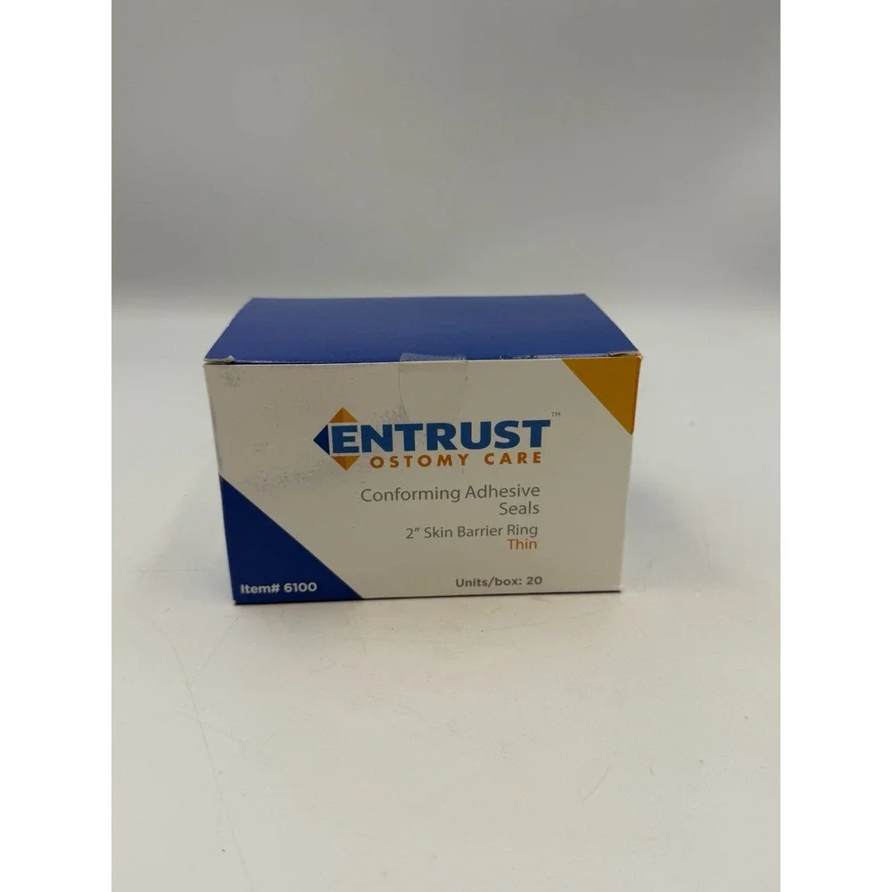 Entrust Ostomy Care 6100 Conforming Adhesive Seals 2in Skin Barrier Rings 20ct